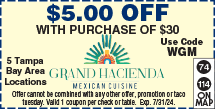 Discount Coupon for Grand Hacienda Mexican Cuisine - St Pete Beach